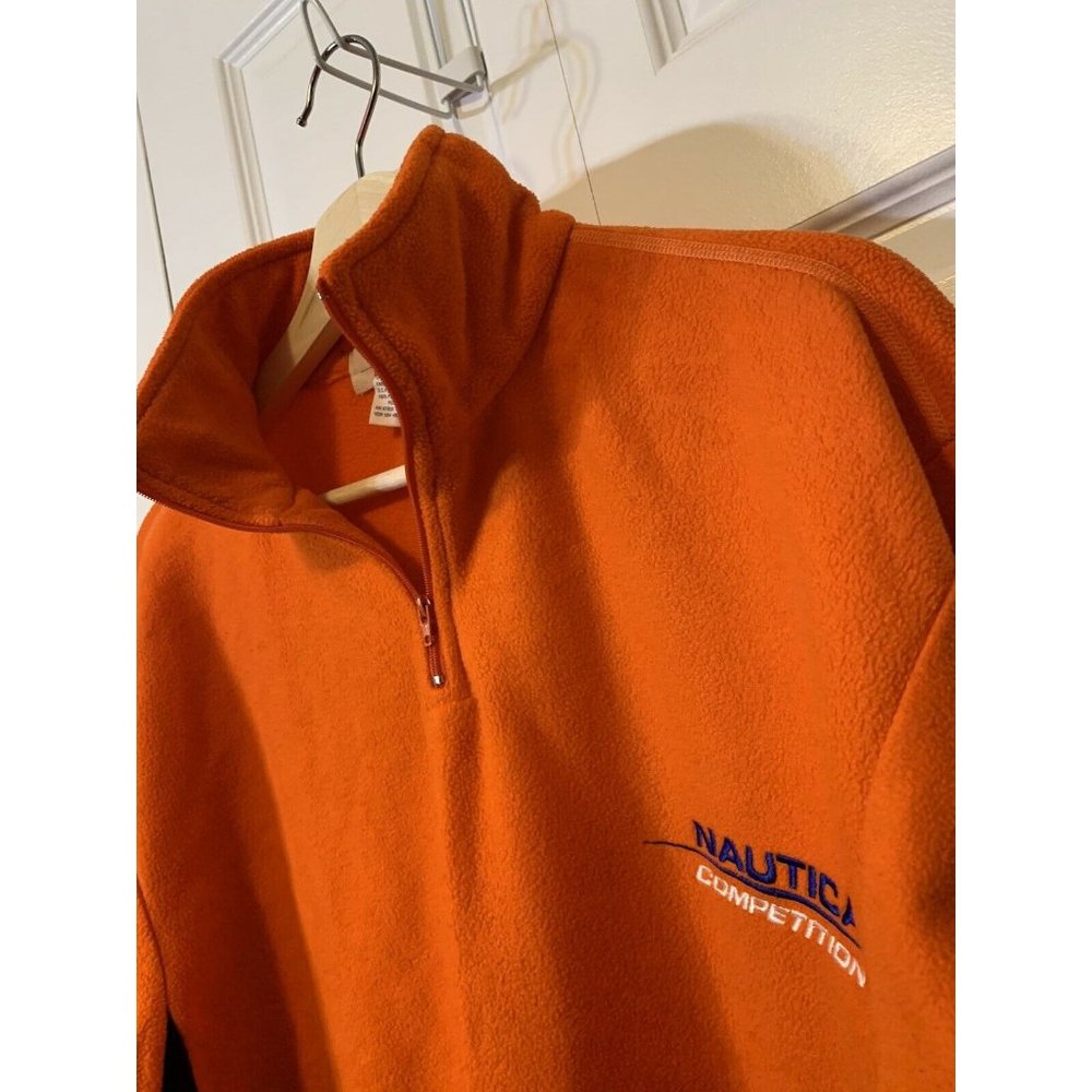 VTG 90s Nautica Competition 1/4 Zip Fleece Pullover Sweater Sweatshirt Size M‎